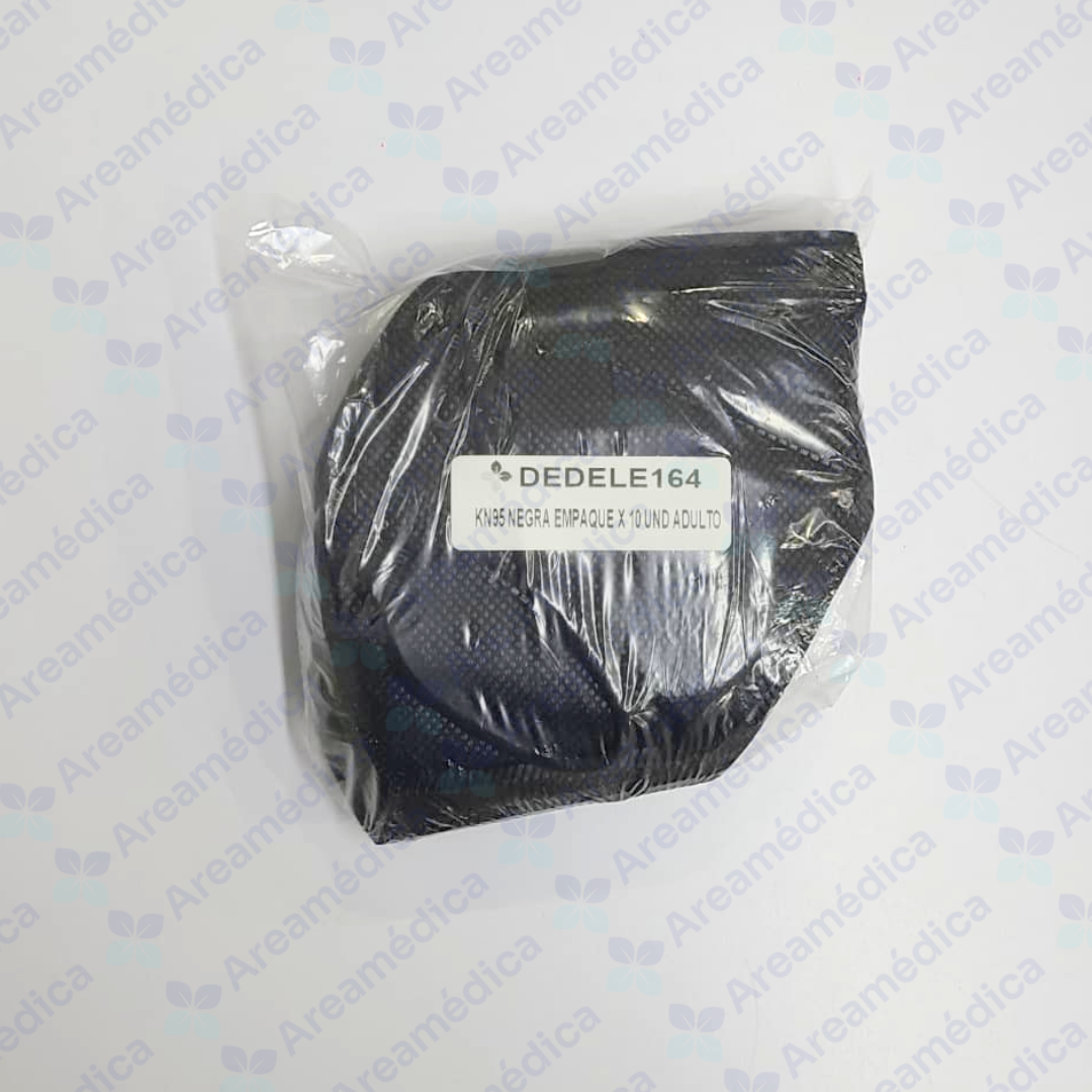 KN95 MASCARILLA NEGRA TAPABOCA TIPO KN95 PRECIO X EMPAQUE X 10 UND