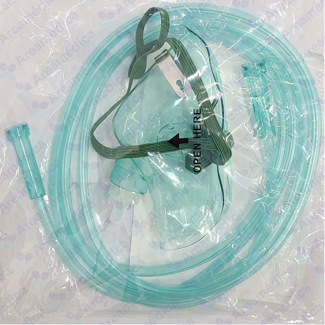 MASCARA DE OXIGENO ADULTO CON CANULA CONCENTRACION MEDIA