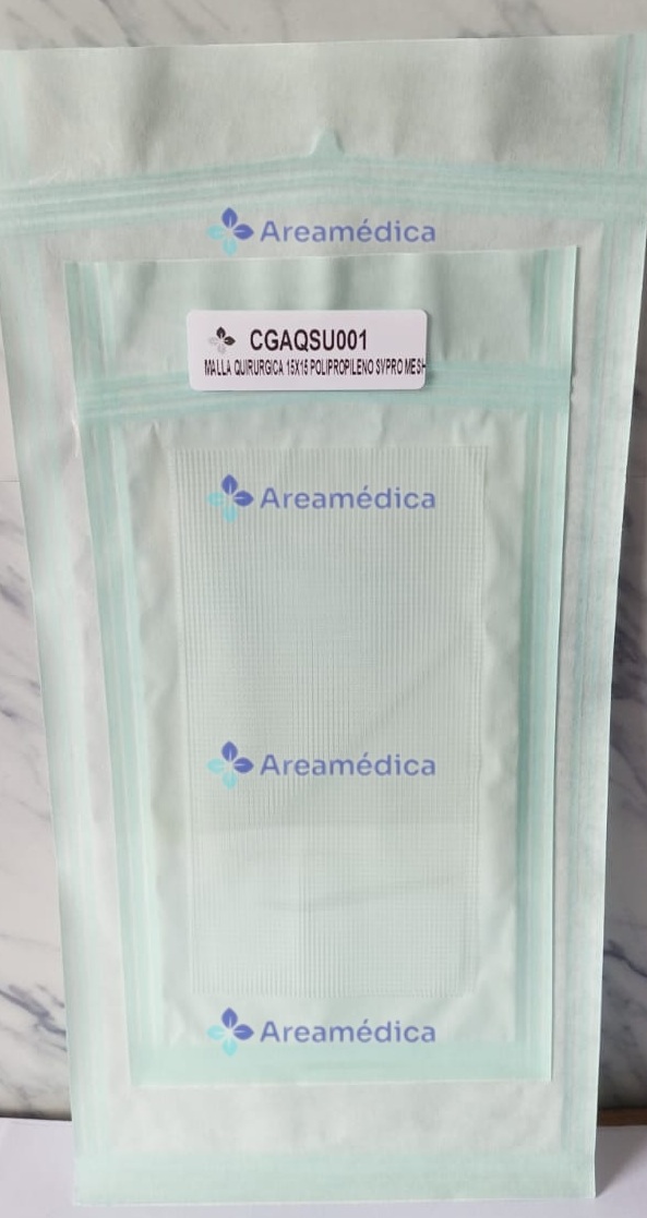 Malla Quirurgica 15 x 15 cm Polipropileno Precio x Unidad