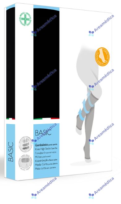 Media Compresion Rodilla Dama Color Piel Punta Abierta Talla L 15-20 MmHg 3-L