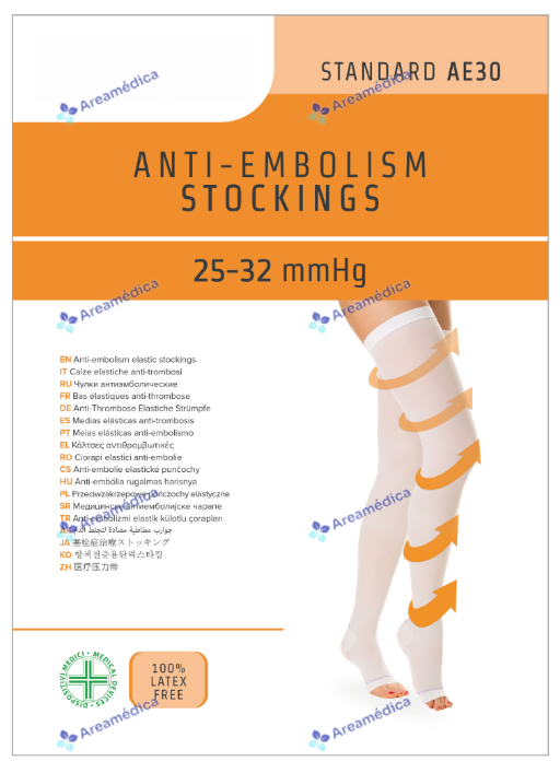 Media Antiembolica Muslo Talla M Blanca Circ Muslo:51-64cm Batata:32-39cm