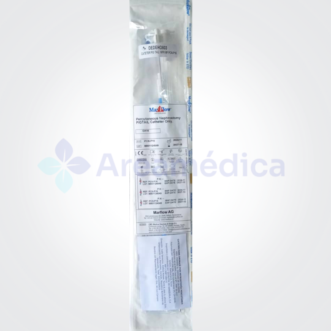 CATETER PIGTAIL 16FR MARCA MARFLOW PIG TAIL