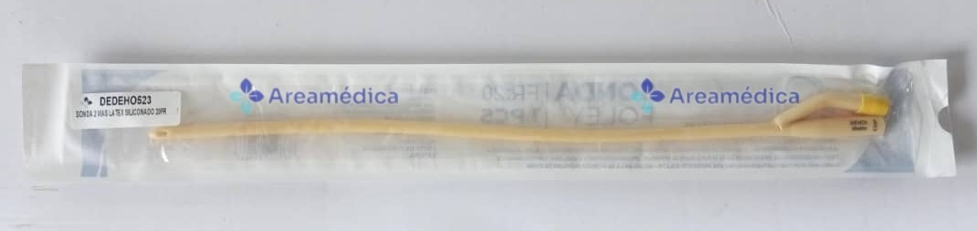 Sonda 2 Vias Latex Siliconado 20Fr Foley (E) Cateter Uretral 30ml/cc Precio x U