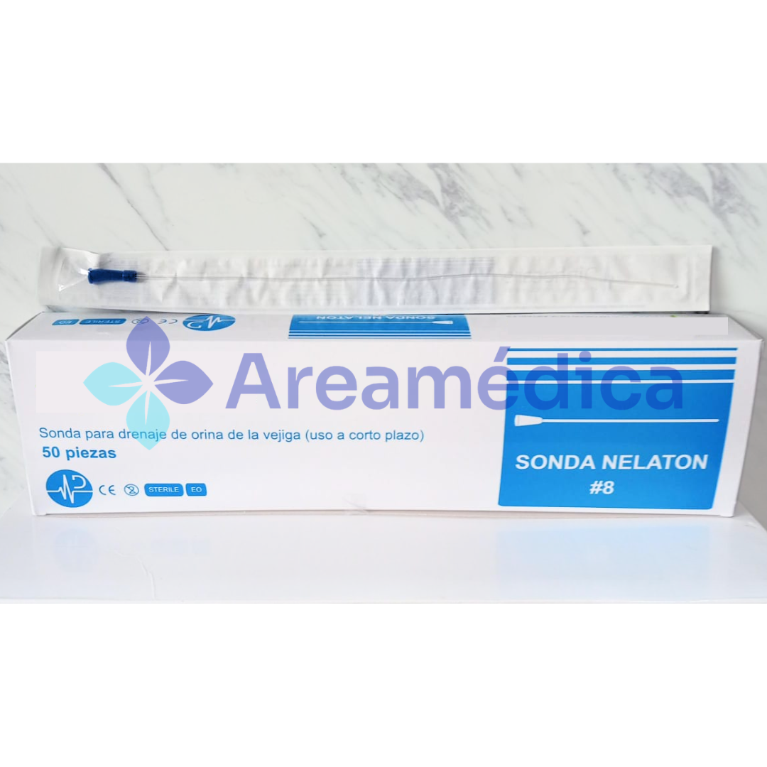 SONDA NELATON 8FR 1 VIA PRECIO X CAJA X 50 UND DRENAJE TIEMPO CORTO ORINA
