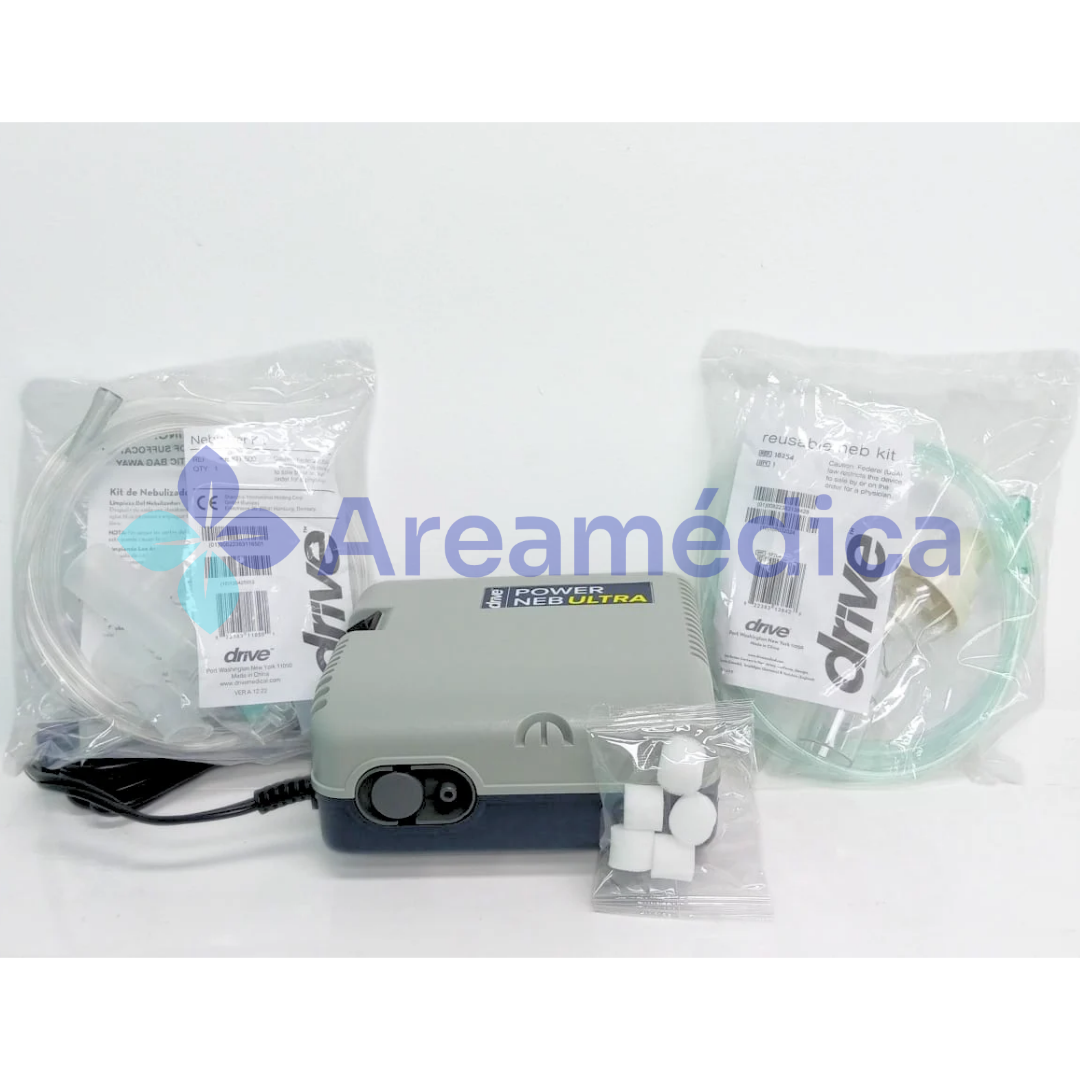 NEBULIZADOR PORTATIL COMPRESOR 30 PSI <63DB ADULTO PEDIATRICO INCLUYE KIT