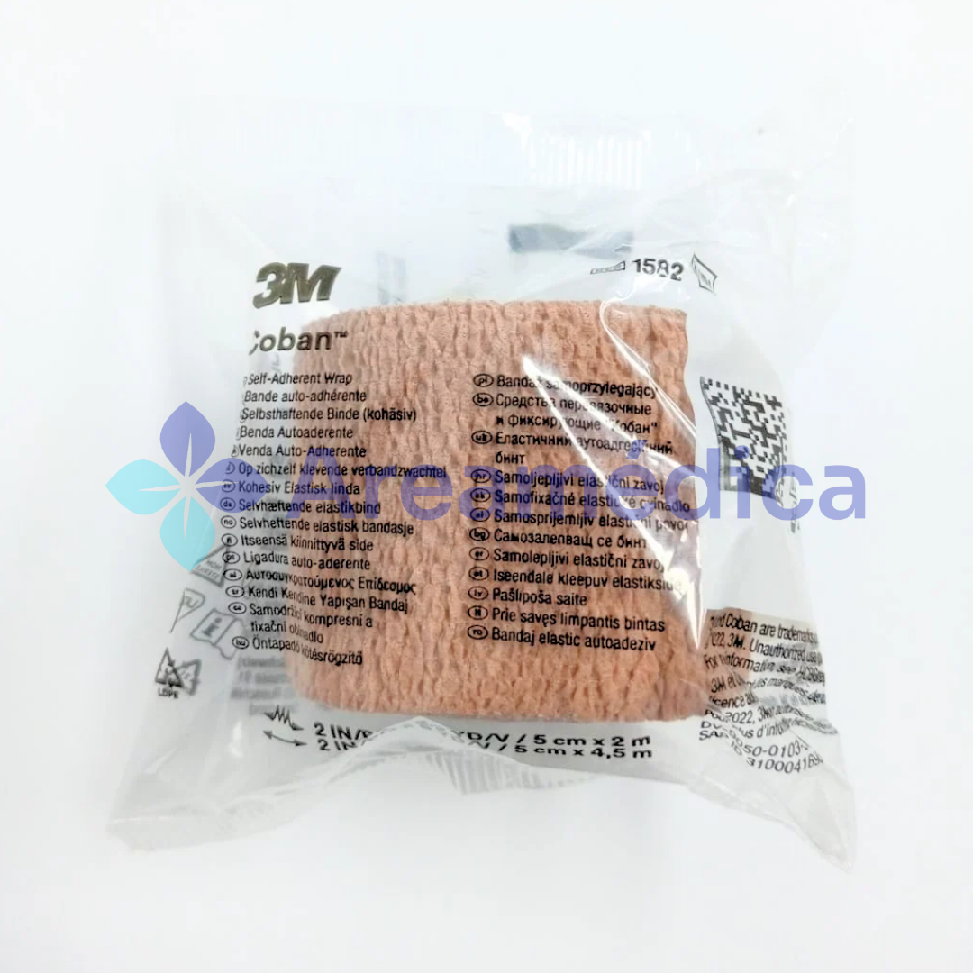 VENDA COBAN 2 PLG ELASTICA AUTOADHERENTE SIN LATEX 3M 5CMX4.5MTS