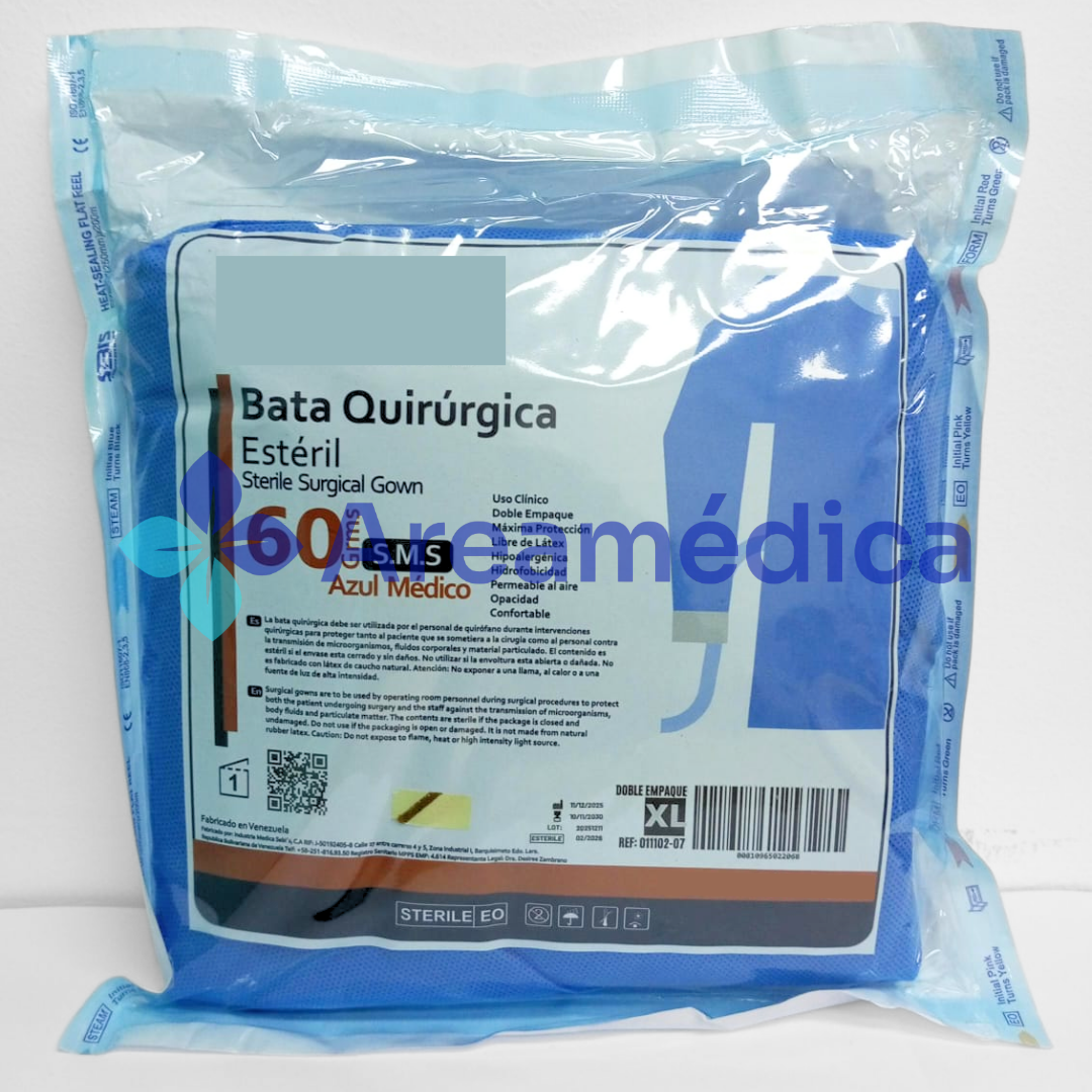 BATA CIRUJANO ESTERIL XL 60GR PRECIO X UND DOBLE EMPAQUE