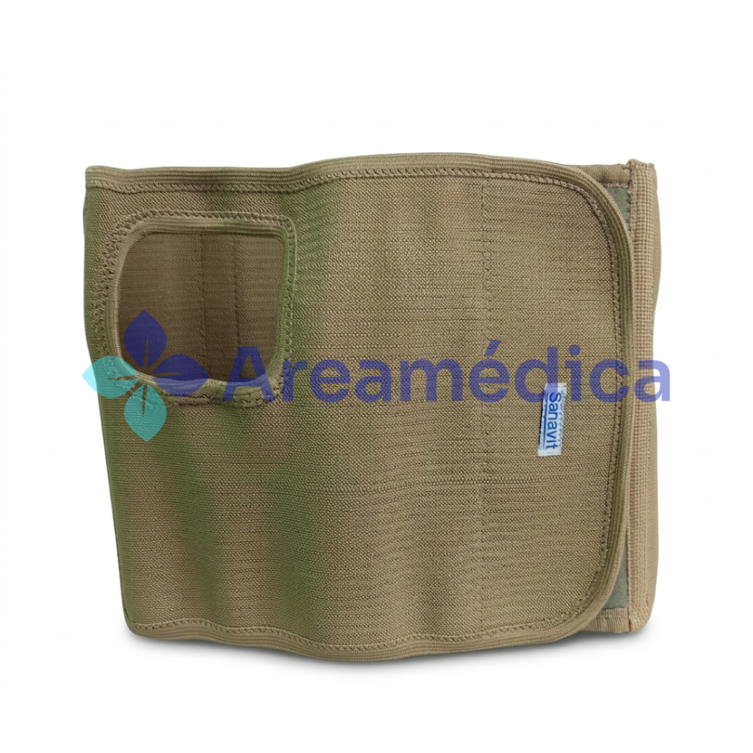 FAJA ABDOMINAL COLOSTOMIA DERECHA TALLA XXL AJUSTE CIERRE MAGICO BEIGE