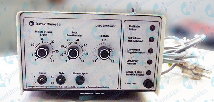 Ventilador de anestesia Datex Ohmeda GE 7000 usado