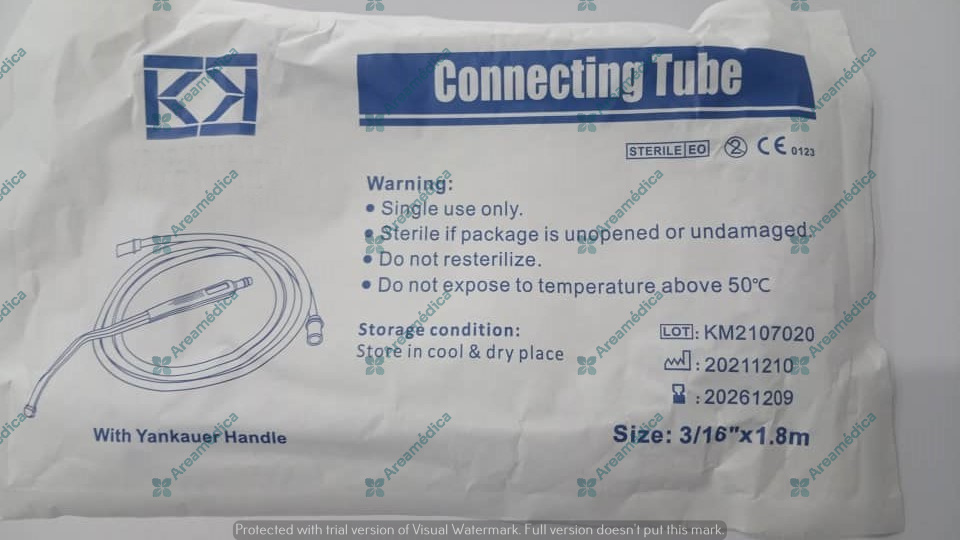 Canula de Yankauer con Manguera Transparente de 1.8m